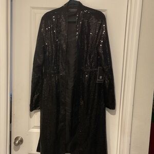 Black Sequin Women's Blazer